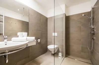 Ein Badezimmer in der Unterkunft Apartments in Kleinarl - Salzburger Land 42910