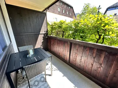 Ein Balkon oder eine Terrasse in der Unterkunft Urlaub im Zentrum von Bad Aussee