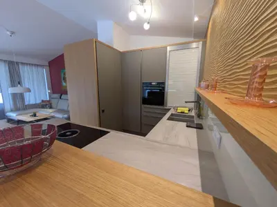 Küche/Küchenzeile in der Unterkunft Penthouse Bergblick Salzkammergut