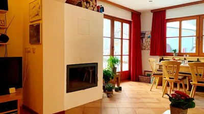 Ein Sitzbereich in der Unterkunft Bergzicht