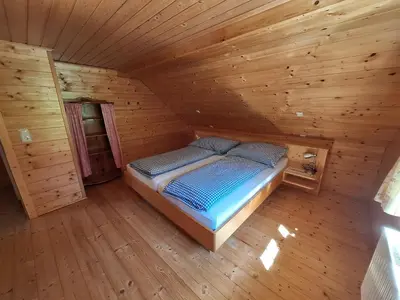 Ein Bett oder Betten in einem Zimmer der Unterkunft Ferienhaus Hinterhabneralm