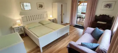 Ein Bett oder Betten in einem Zimmer der Unterkunft Ferienwohnung Elisabeth Laimer