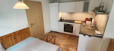 Küche/Küchenzeile in der Unterkunft Ferienwohnung Elisabeth Laimer