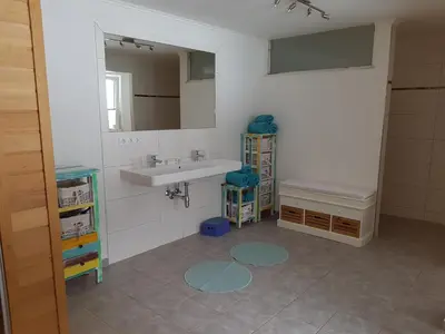 Ein Badezimmer in der Unterkunft Der Perweinhof