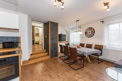 Ein Sitzbereich in der Unterkunft Apartments Altstadtflair