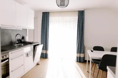 Küche/Küchenzeile in der Unterkunft Haus Montis