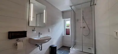 Ein Badezimmer in der Unterkunft Im Echerntal