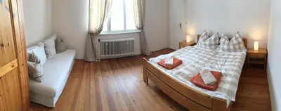 Ein Bett oder Betten in einem Zimmer der Unterkunft Forest Home Untertal