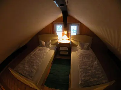 Ein Bett oder Betten in einem Zimmer der Unterkunft Forest Home Untertal