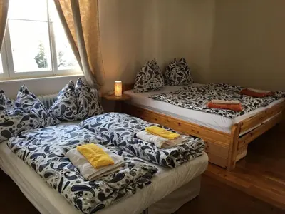 Ein Bett oder Betten in einem Zimmer der Unterkunft Forest Home Untertal