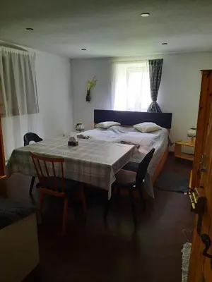 Ein Sitzbereich in der Unterkunft Gorshof