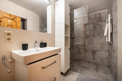 Ein Badezimmer in der Unterkunft Ferienhaus Waldwinkl