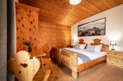 Ein Bett oder Betten in einem Zimmer der Unterkunft Ferienhaus Waldwinkl