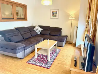 Ein Sitzbereich in der Unterkunft Apartment BELLA VISTA