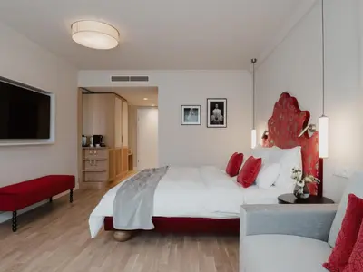 Ein Bett oder Betten in einem Zimmer der Unterkunft Grand Elisabeth - 4 Sterne superior