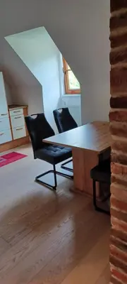 Ein Sitzbereich in der Unterkunft Apartment Gertraud