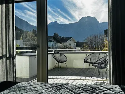 Ein allgemeiner Bergblick oder ein Berglick von der Ferienwohnung aus