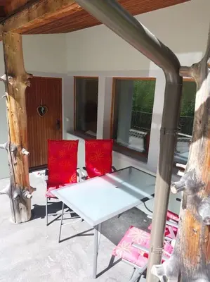 Ein Sitzbereich in der Unterkunft Ferienwohnung Ortner am Kreischberg