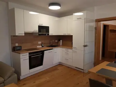 Küche/Küchenzeile in der Unterkunft Galsterberg