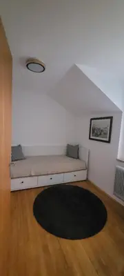 Ein Sitzbereich in der Unterkunft Ferienwohnung Brzyski