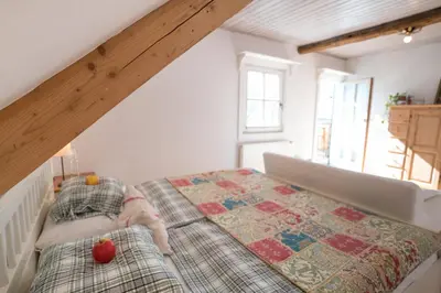 Ein Bett oder Betten in einem Zimmer der Unterkunft Bio Bauernhof Leitenmüller