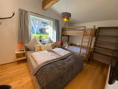 Ein Bett oder Betten in einem Zimmer der Unterkunft Ferienwohnung Plechau