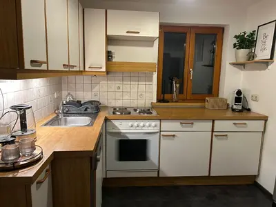 Küche/Küchenzeile in der Unterkunft FarawayHomes Studio St Wolfgang #7