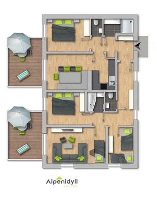 Grundriss der Unterkunft Happy Aich 4 by Alpenidyll Apartments - b70303