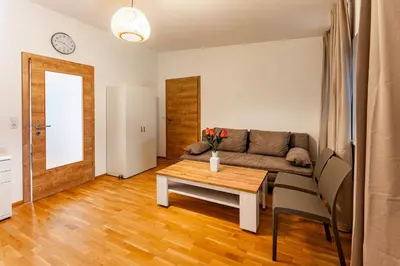 Ein Sitzbereich in der Unterkunft Exklusiv Apartment Trattberg