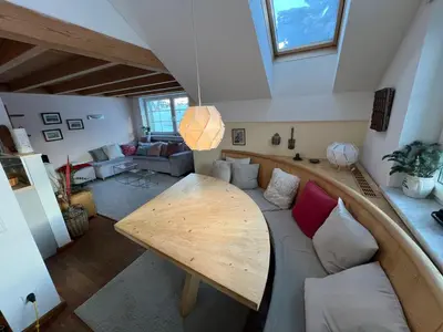Ein Sitzbereich in der Unterkunft Fewo-Obertauern Maisonette