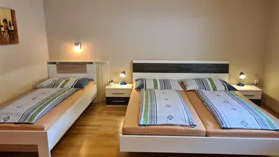 Ein Bett oder Betten in einem Zimmer der Unterkunft My Appartement - Haus Waldeck