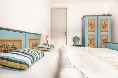 Ein Bett oder Betten in einem Zimmer der Unterkunft Ferienwohnung Buchnerhof