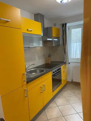 Küche/Küchenzeile in der Unterkunft Traunkai Apartments - Zimnitz Blick