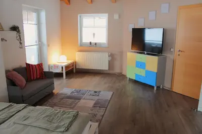 TV/Unterhaltungsangebot in der Unterkunft Ferienwohnung Schörghofer