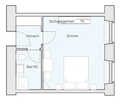 Grundriss der Unterkunft Seeblickperle in Gmunden Zentrum, Hauptplatz