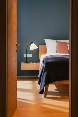 Ein Bett oder Betten in einem Zimmer der Unterkunft Hallstatt-Haus Elfriede