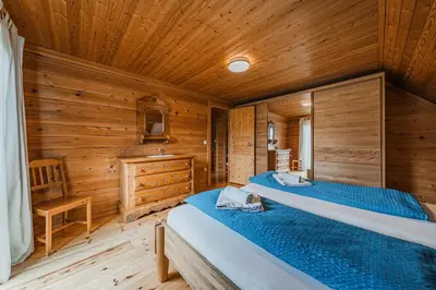 Ein Bett oder Betten in einem Zimmer der Unterkunft Dachstein Chalet - Mountain view