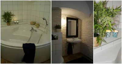 Ein Badezimmer in der Unterkunft Forsthaus Gut Traunfried