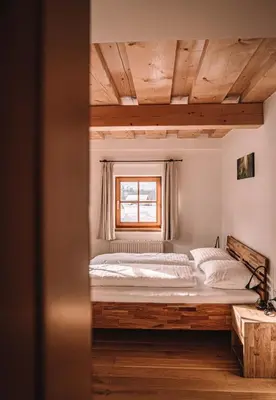 Ein Bett oder Betten in einem Zimmer der Unterkunft Seebachers Diktengut
