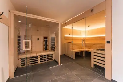 Ein Badezimmer in der Unterkunft Alpenlodge Haus - SKIING resort