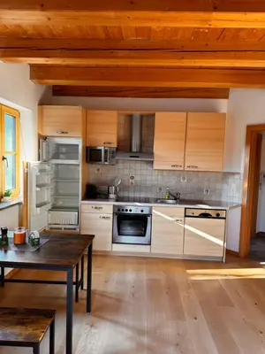 Küche/Küchenzeile in der Unterkunft Ferienwohnung in idyllischer Natur für bis zu 4 Personen in der Gemeinde Rutzenham - Bergern