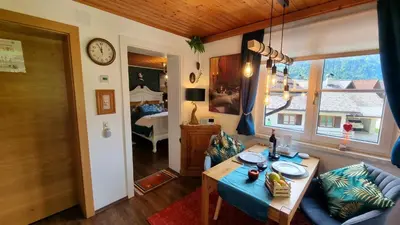 Ein Sitzbereich in der Unterkunft Landhaus Osborne near Hallstatt