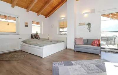 Ein Sitzbereich in der Unterkunft Ferienwohnung In Abtenau