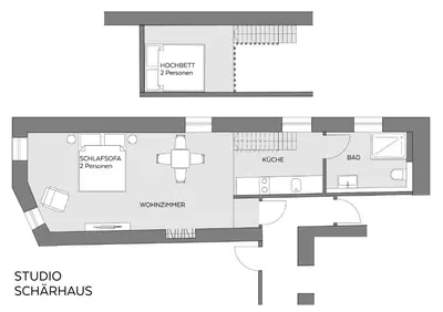 Grundriss der Unterkunft Schärhaus