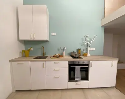 Küche/Küchenzeile in der Unterkunft Schärhaus