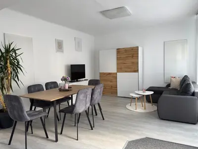 Ein Sitzbereich in der Unterkunft Ferienwohnung Liolina Irdning