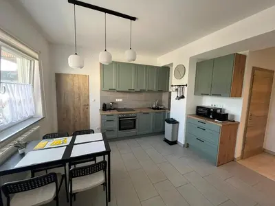 Küche/Küchenzeile in der Unterkunft Danner Worker Rooms Schörfling - Ruhige Appartements mit Küche für Arbeiter & Firmen