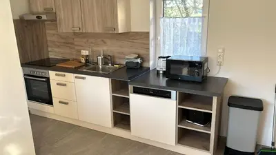 Küche/Küchenzeile in der Unterkunft Danner Worker Rooms Schörfling - Ruhige Appartements mit Küche für Arbeiter & Firmen