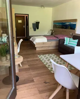 Ein Bett oder Betten in einem Zimmer der Unterkunft Ferienwohnung Jogginghose