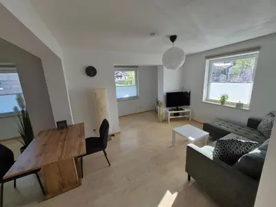 Ein Sitzbereich in der Unterkunft Apartment West